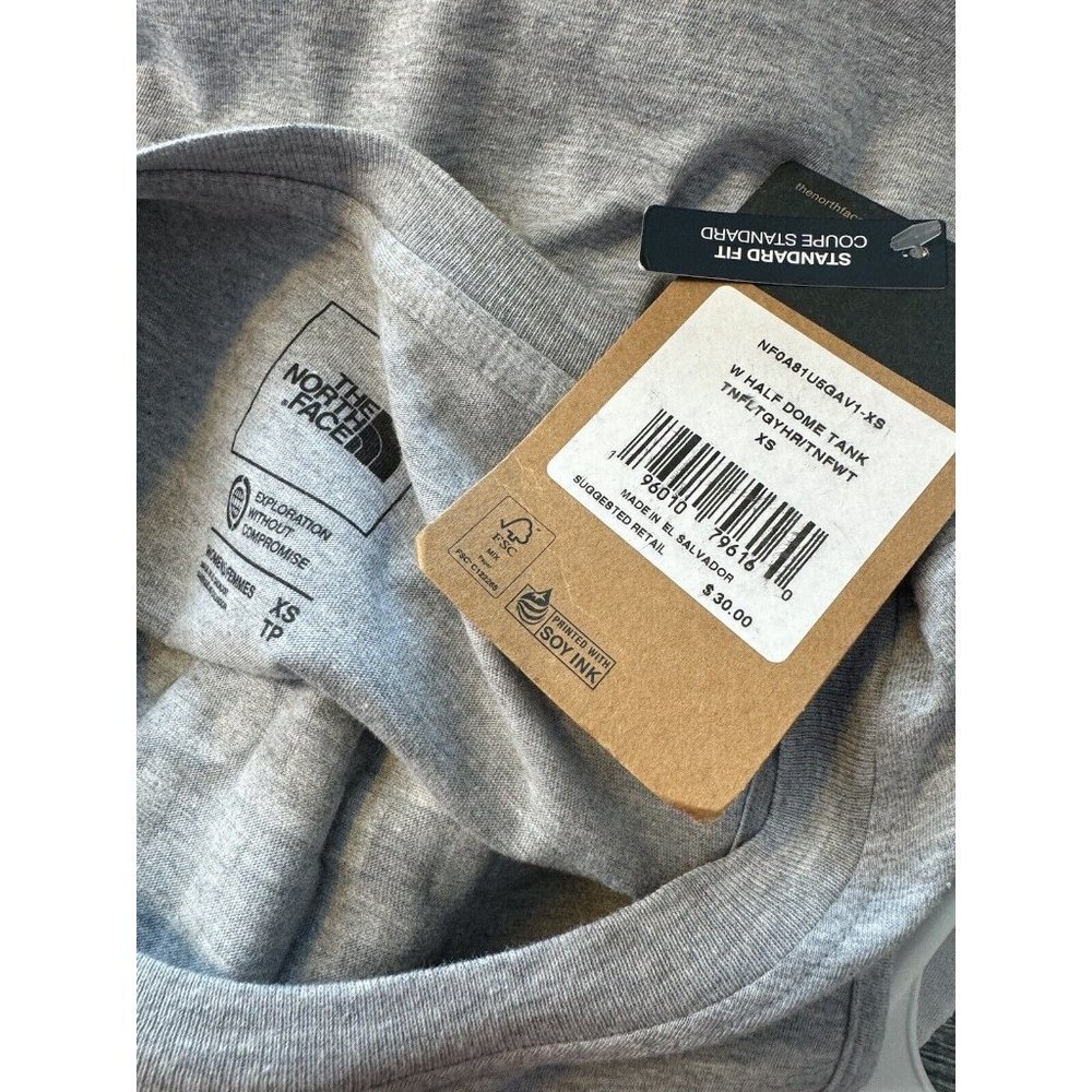 THE NORTH FACE Women's Half Dome Tank Gray White Size XS NWT Sleeveless Top $30 - Picture 9 of 10